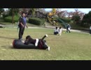 【初体験】ラグビーのタックルバック⁉を上手く抱きしめられず落ちるあい❤それでもめげずに続けます…イベント