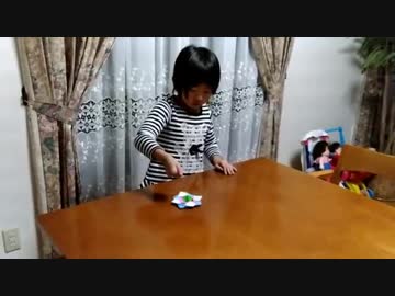 折り紙3枚を使って花コマを作り、回して遊ぶあい❤目の錯覚⁉母には逆回転や、止まっているように見える…origami