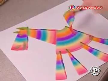 レインボーアートと化した先輩
