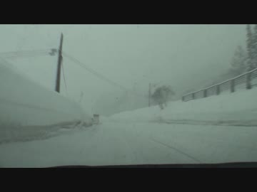 【車載動画】吹雪の国道17号三国峠を行く2018【雪道】