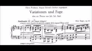 レーガー：バッハの主題による変奏曲とフーガ　ロ短調　作品81