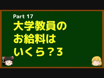 ゆっくりが語る博士課程進学を決める前に提示したいこと Part17 大学教員のお給料はいくら？3（賞与）