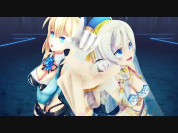 【MMD】3人でURUSaaA愛【キズナアイ、ミライアカリ、電脳少女シロ】