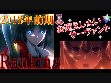 【会議】URのFGO会議~2018年前期 お迎えしたい鯖ランキング~