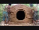 ホモと学ぶ泥小屋.Build primitive mud house