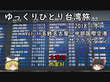【ゆっくり】ひとり台湾旅2018(冬) Vol.1