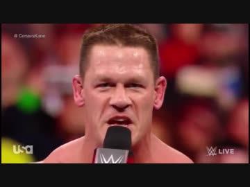 【WWE】ジョン・シナvsケイン：No DQ Match【RAW 3.26】