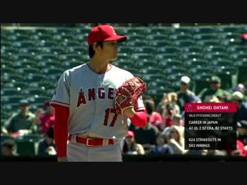 【MLB】大谷翔平 メジャー初登板 6回3失点6奪三振【全球】