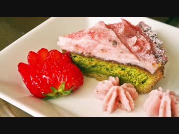 【桜スイーツ】 桜と抹茶のタルト作ってみた【ついでに弾いてみた】