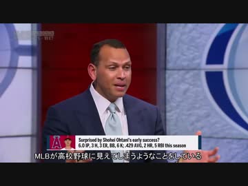 【日本語字幕】A-Rod、大谷翔平とルイス・セベリーノについて解説