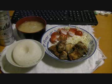 パンツマンの鯖の竜田揚げ。