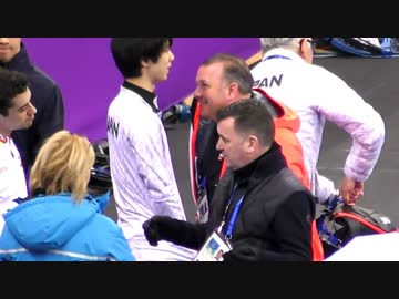 羽生結弦 平昌オリンピック公式練習 ショートプログラムの曲掛け中心