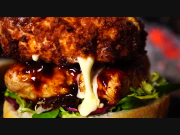 フライドカマンベールチーズバーガー