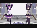 [MMD]2体のデフォ子で「ビバ・ハピ」