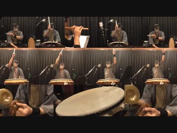 【和太鼓と篠笛で】艦これ2018冬イベED曲 月夜海(1chorus half mode)【叩いてみたの】