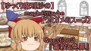 【ゆっくり魔理沙の】ウミガメのスープ QUESTION3【毒殺と免罪】