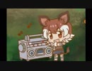 三倍アイスクリームでリズムに乗るオカピ
