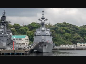 護衛艦あさひ　自衛艦旗掲揚＋軍港巡り（２０１８．４．１５）