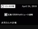 広島1350KHzのニュース速報（衣笠さんの訃報）