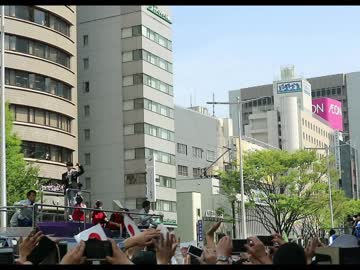 笑顔が溢れた街2（羽生結弦選手2連覇おめでとう仙台凱旋パレード2018）