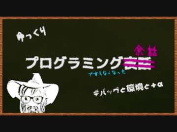 ゆっくりプログラミング余話 / デバッグと環境と