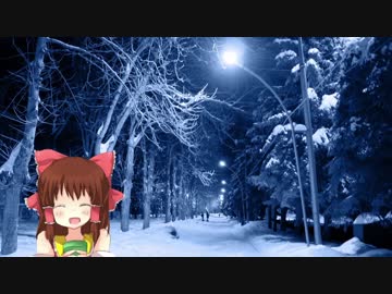 凍てついた夜神社