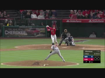 打った瞬間にそれとわかる完璧な当たり！　大谷翔平が今季第5号ホームランを放つ！