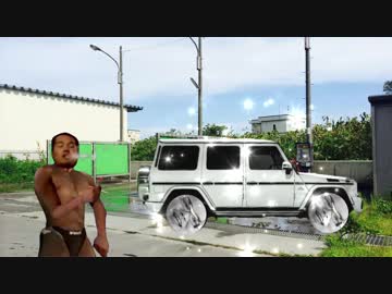 洗車をする先輩