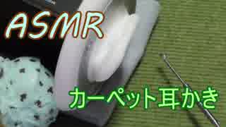 【ASMR】ステンレス耳かき棒でカーペットカキカキ　左耳のみ【立体音響】