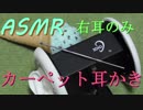 【ASMR】ステンレス耳かき棒でカーペットカキカキ　右耳のみ【立体音響】