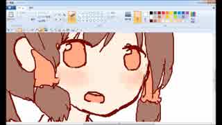 MSペイントで霊夢をささっと描いてみた（15倍速）