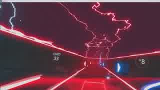 [HTC vive][VR]Beat Saber オッサンの全力再び　前より……うん、何も言うなｗ