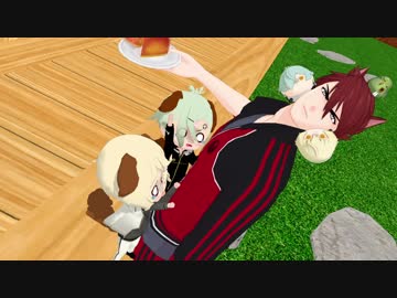 【MMD刀剣乱舞】犬包平が刀犬男士にぽかぽかされているだけ