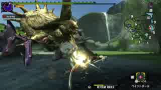 【テスト投稿】mhxx 集会所特殊許可１矛砕ダイミョウザザミ戦 裸ハンマーぼっち縛り１／２