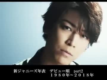 新ジャニーズ事務所年表　デビュー順　-1980年～2018年ｰ  part2