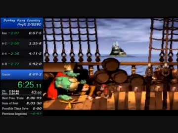 【TS録画】海外版スーパードンキーコング(Donkey Kong Country) RTA Any% 8:06.41【生声入り】
