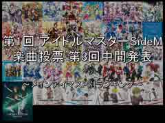 第1回アイドルマスターSideM楽曲投票 第3回中間発表