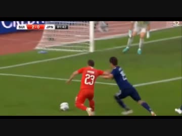 サッカー　2018-06-8 　スイスｖｓ日本　ワールドカップテストマッチ　ダイジェスト