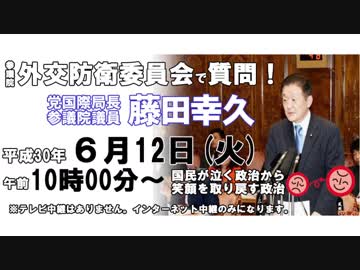 2018_06_12　参議院外交防衛委員会