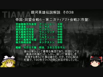 【ゆっくり解説】銀河英雄伝説解説　その３８ 「帝国・同盟会戦６－第二次ティアマト会戦２(序盤)」