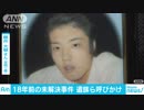 18年前の強盗致死事件　母親ら情報提供呼びかけ