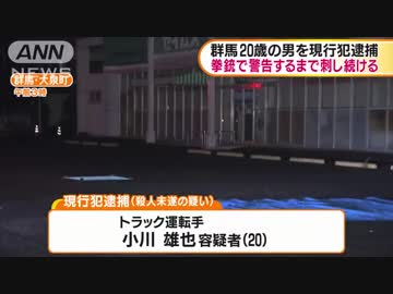 20歳男を現行犯逮捕　拳銃で警告するまで刺し続ける