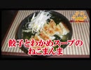 【おとなのねこまんま555】Part205_餃子とわかめスープのねこまんま