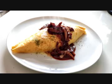 コックの日常料理風景　普通のオムライス