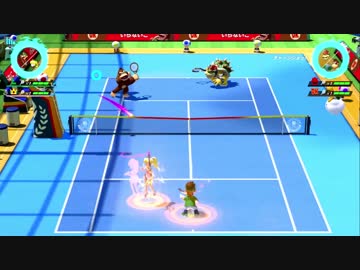【プレイ動画】マリオテニスエース　フリーマッチ　野良ダブルス対戦1