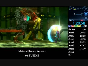 【再々走】【RTA】メトロイド サムスリターンズ フュージョン0％　1:28:09
