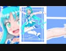 【描いてみた】キュアマリン描いたよー！･*･:≡(　ε:)