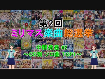 【中間発表 #2】 第2回 ミリマス楽曲総選挙 【CD別 ソロ曲 TOP1】