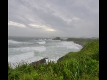 【癒し】風雨と穏やかな波の音（睡眠用BGM・作業用BGM）
