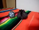一枚革の巾着小銭入れ